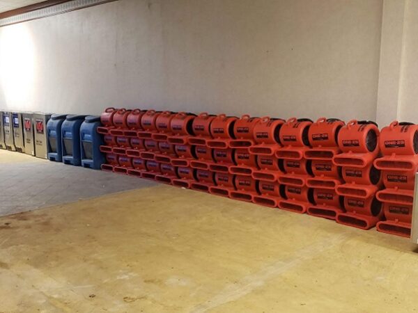 Commercial fans and water damage restoration equipment in Albany